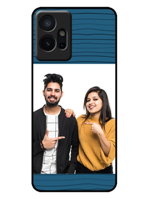 Custom Vivo T1 5G Custom Metal Phone Case - Blue Pattern Cover Design