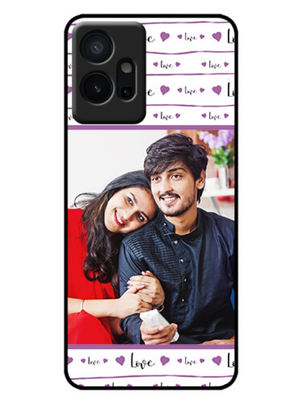 Custom Vivo T1 5G Custom Metal Phone Case - Couples Heart Design