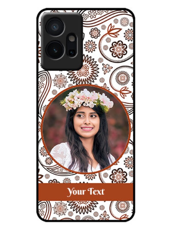 Custom Vivo T1 5G Custom Metal Phone Case - Abstract Flower Design
