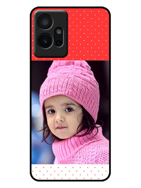 Custom Vivo T1 5G Custom Metal Phone Case - Red Pattern Design