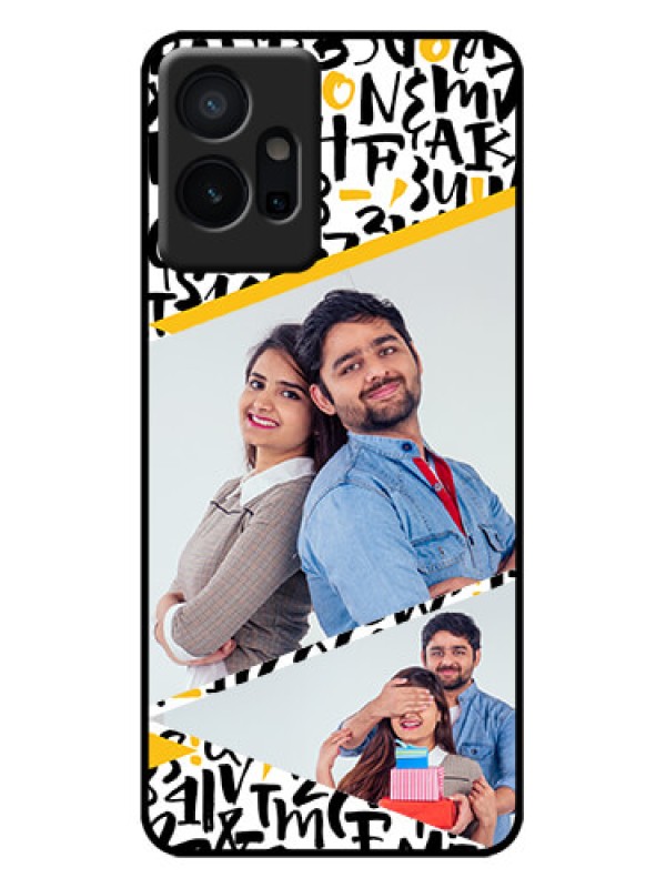 Custom Vivo T1 5G Custom Metal Phone Case - Letters Pattern Design