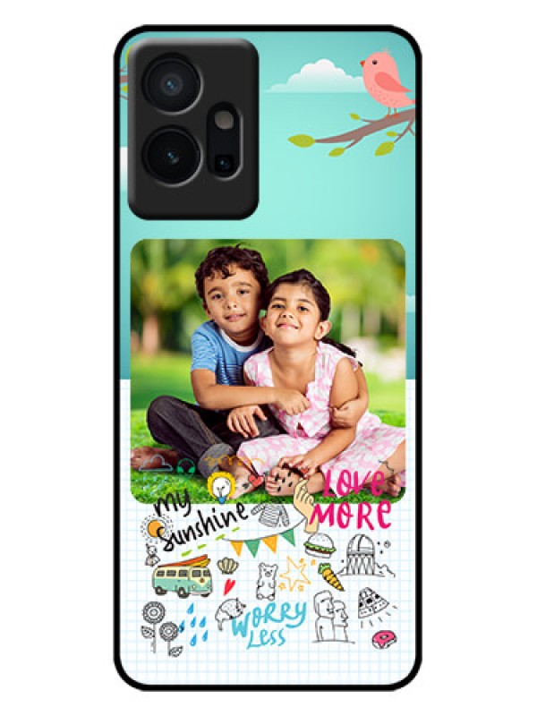 Custom Vivo T1 5G Custom Metal Phone Case - Doodle Love Design