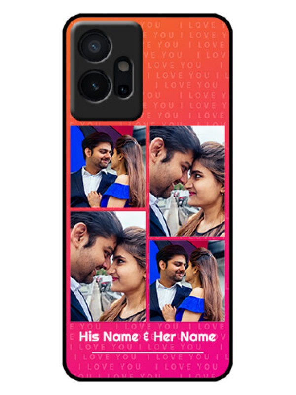 Custom Vivo T1 5G Custom Metal Phone Case - I Love You Pink Design