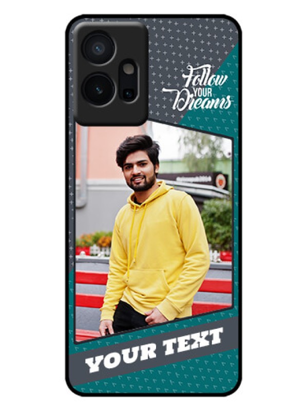 Custom Vivo T1 5G Custom Metal Phone Case - Background Pattern Design With Quote