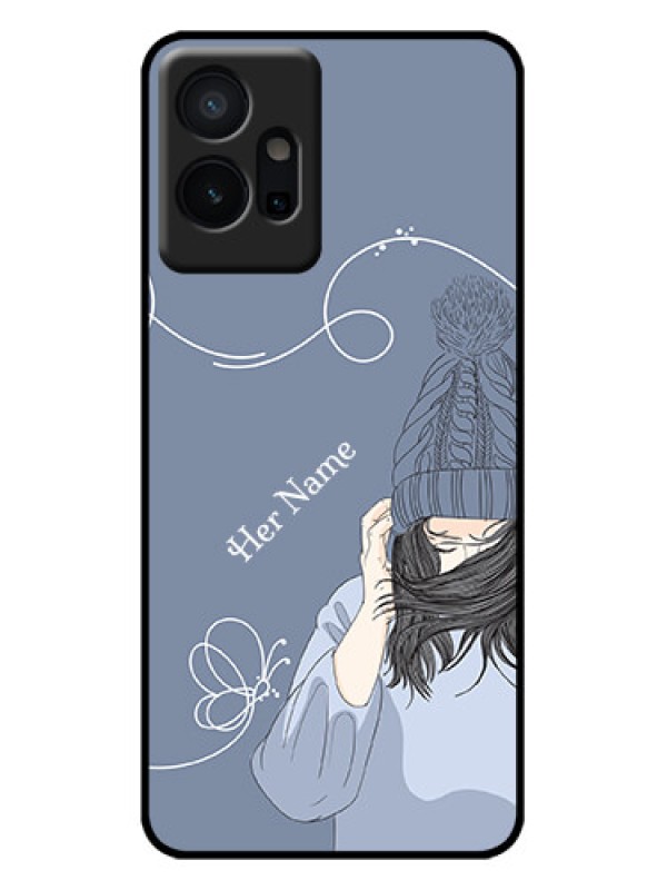 Custom Vivo T1 5G Custom Metal Phone Case - Girl In Winter Outfit Design