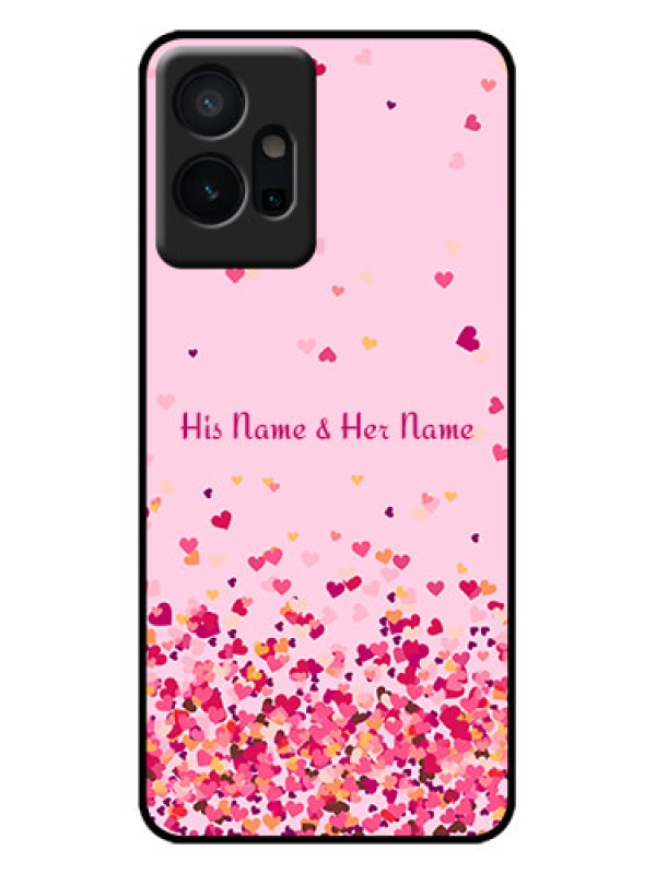 Custom Vivo T1 5G Custom Metal Phone Case - Floating Hearts Design