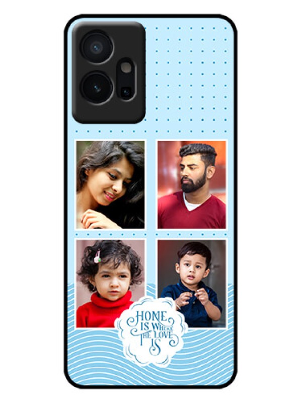 Custom Vivo T1 5G Custom Metal Phone Case - Cute Love Quote With 4 Pic Upload Design