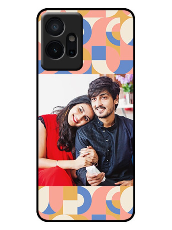 Custom Vivo T1 5G Custom Metal Phone Case - Semi - Circle Maze Pattern Design