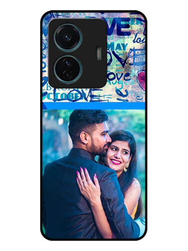 Custom Vivo T1 Pro 5G Custom Metal Phone Case - Colorful Love Design