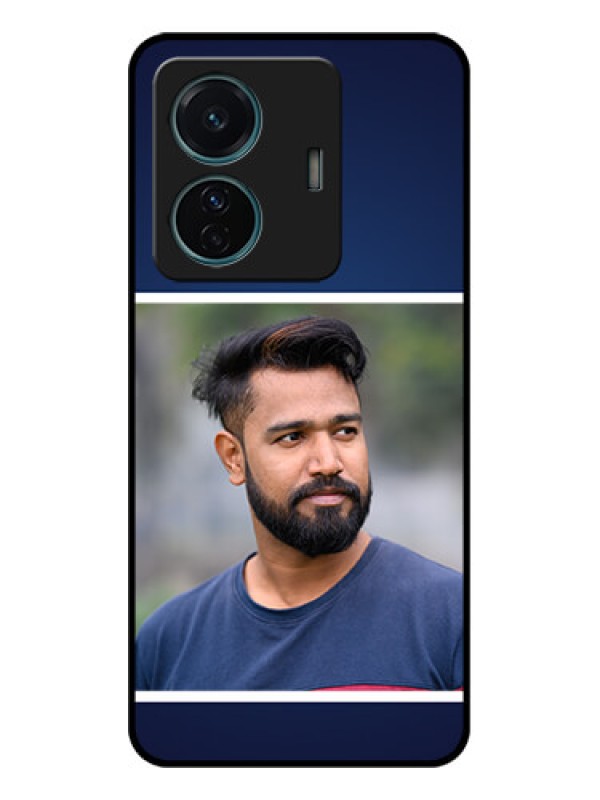 Custom Vivo T1 Pro 5G Custom Metal Phone Case - Simple Royal Blue Design