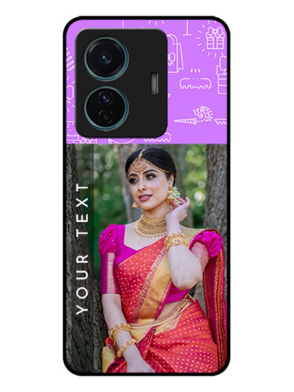 Custom Vivo T1 Pro 5G Custom Metal Phone Case - Birthday Icons Design