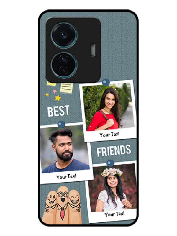 Custom Vivo T1 Pro 5G Custom Metal Phone Case - Sticky Frames And Friendship Design