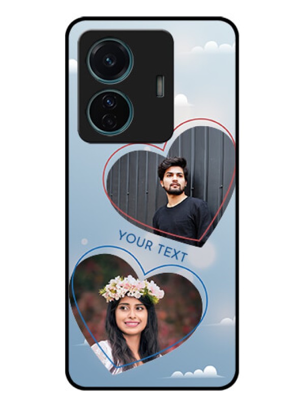 Custom Vivo T1 Pro 5G Custom Metal Phone Case - Blue Color Couple Design
