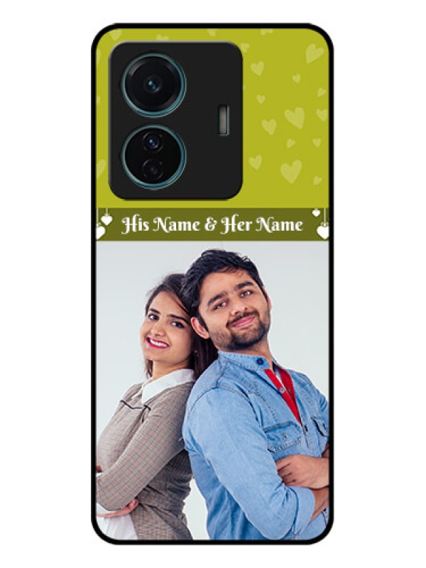 Custom Vivo T1 Pro 5G Custom Metal Phone Case - You and Me Heart Design
