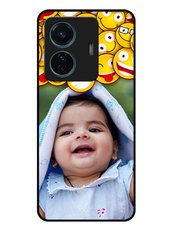 Custom Vivo T1 Pro 5G Custom Metal Phone Case - With Smiley Emoji Design