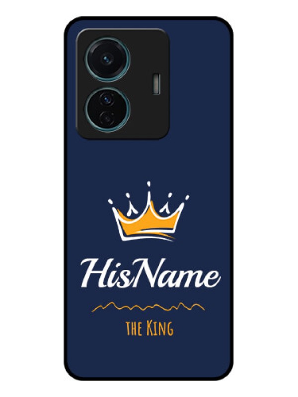 Custom Vivo T1 Pro 5G Custom Metal Phone Case - King With Name Design