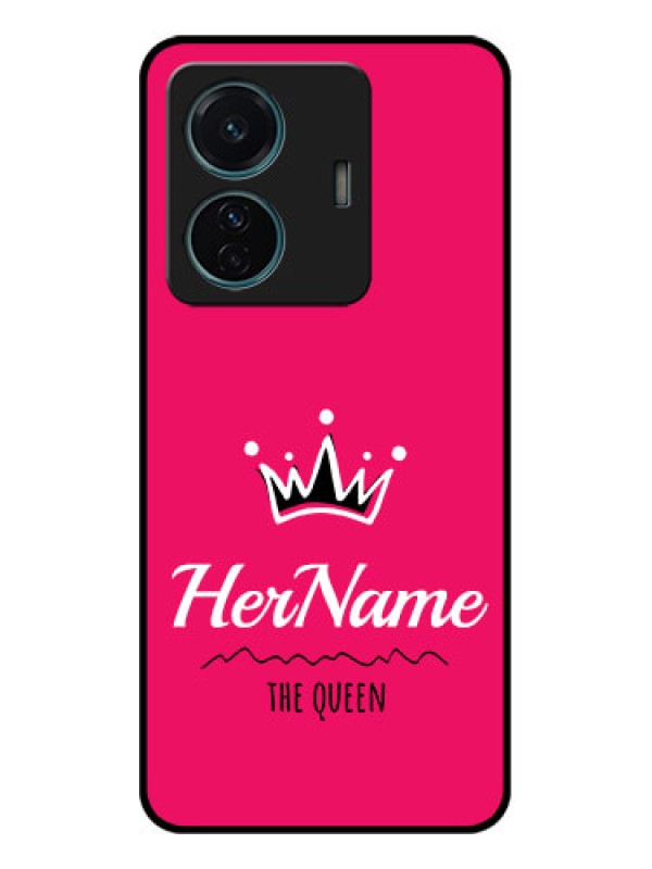 Custom Vivo T1 Pro 5G Custom Metal Phone Case - Queen With Name Design