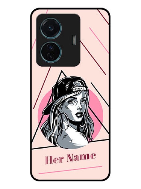 Custom Vivo T1 Pro 5G Custom Metal Phone Case - Rockstar Girl Design
