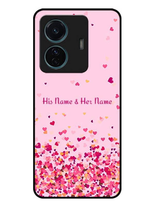 Custom Vivo T1 Pro 5G Custom Metal Phone Case - Floating Hearts Design