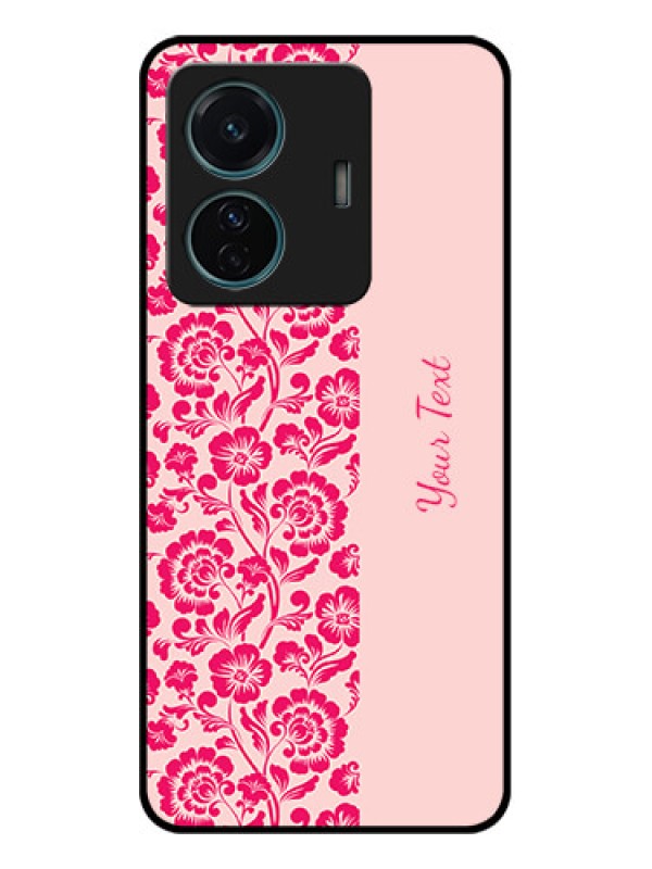 Custom Vivo T1 Pro 5G Custom Metal Phone Case - Attractive Floral Pattern Design