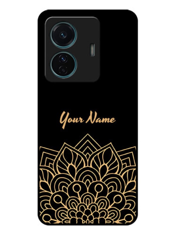 Custom Vivo T1 Pro 5G Custom Metal Phone Case - Golden Mandala Design