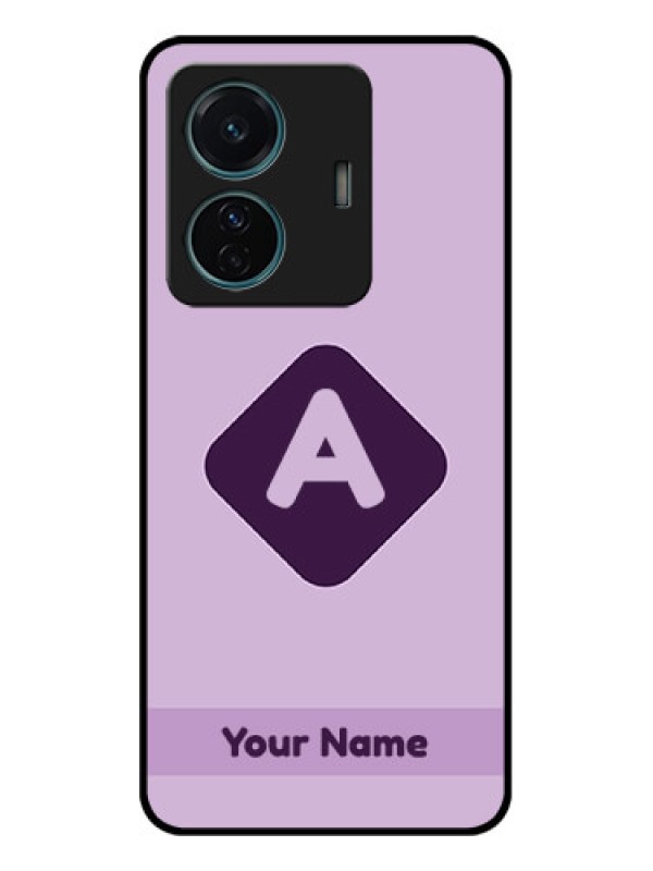 Custom Vivo T1 Pro 5G Custom Metal Phone Case - Custom Letter In Curved Badge Design
