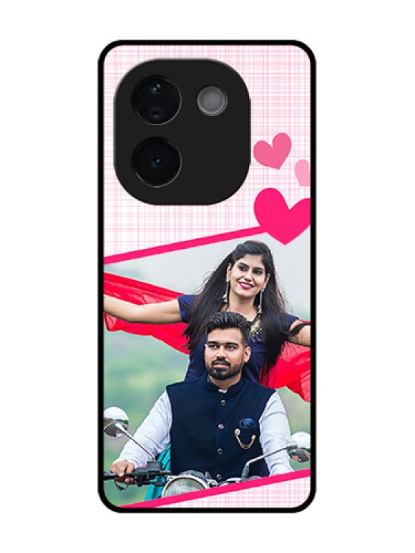 Custom Vivo T3 Pro 5G Custom Metal Phone CaseLove Shape Heart Design