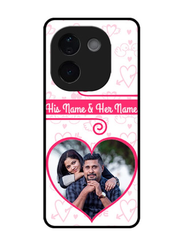 Custom Vivo T3 Pro 5G Custom Metal Phone CaseHeart Shape Love Design