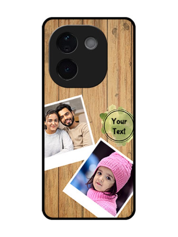 Custom Vivo T3 Pro 5G Custom Metal Phone CaseWooden Texture Design