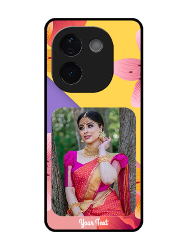 Custom Vivo T3 Pro 5G Custom Metal Phone Case3 Image With Vintage Floral Design