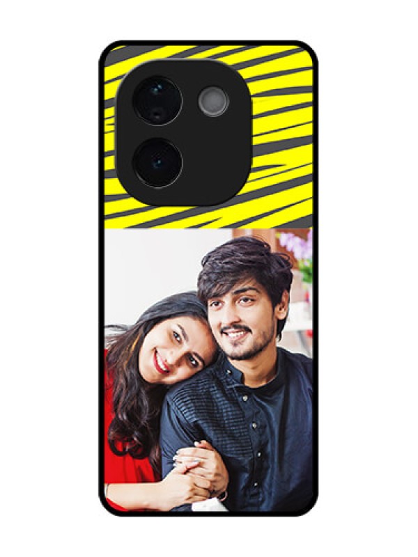 Custom Vivo T3 Pro 5G Custom Metal Phone CaseYellow Abstract Design