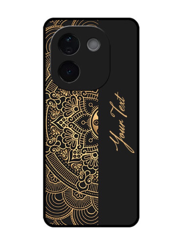 Custom Vivo T3 Pro 5G Custom Metal Phone CaseMandala Art With Custom Text Design