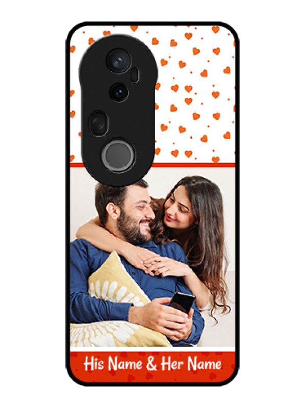Custom Vivo T4 Ultra 5G Custom Metal Phone Case - Orange Love Symbol Design