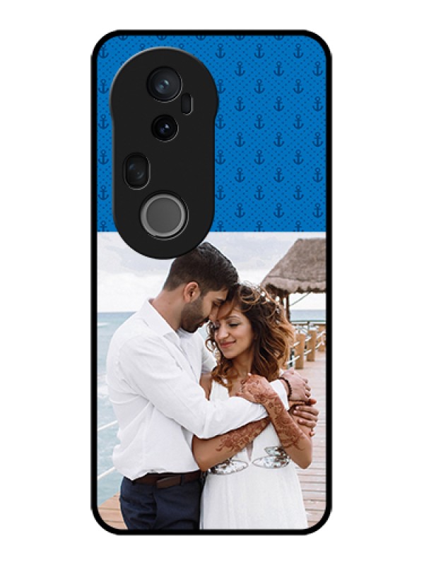 Custom Vivo T4 Ultra 5G Custom Metal Phone Case - Blue Anchors Design