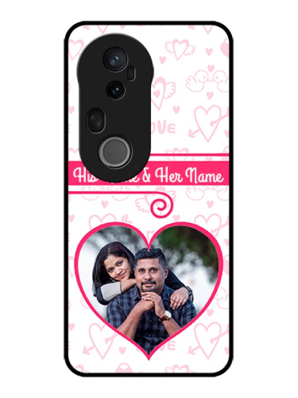 Custom Vivo T4 Ultra 5G Custom Metal Phone Case - Heart Shape Love Design