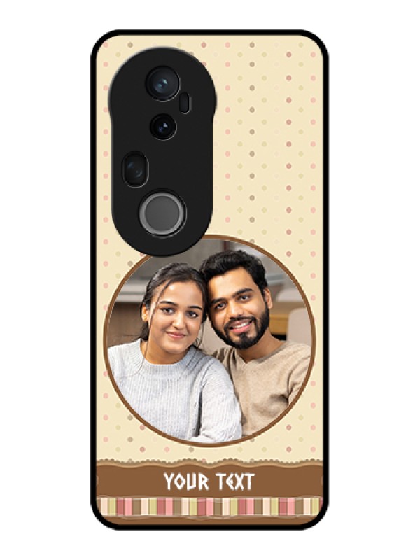 Custom Vivo T4 Ultra 5G Custom Metal Phone Case - Brown Dotted Mobile Case Design