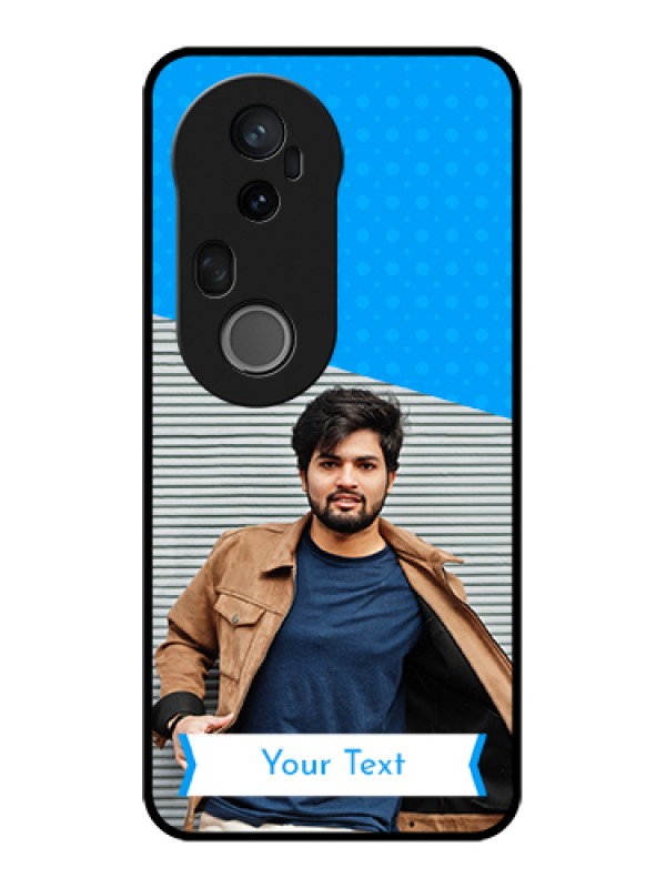 Custom Vivo T4 Ultra 5G Custom Metal Phone Case - Simple Blue Color Design