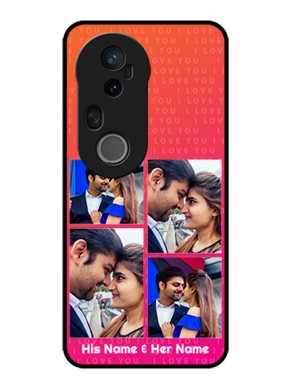 Custom Vivo T4 Ultra 5G Custom Metal Phone Case - I Love You Pink Design