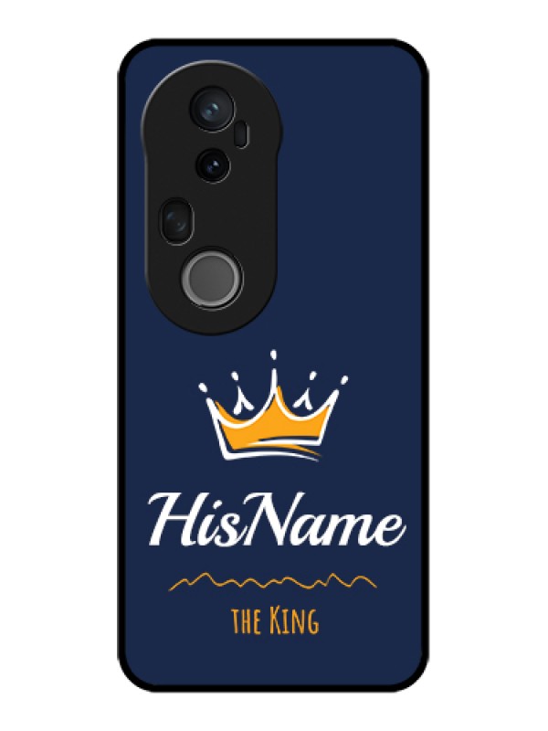 Custom Vivo T4 Ultra 5G Custom Metal Phone Case - King With Name Design