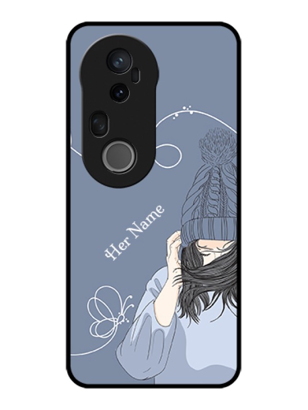 Custom Vivo T4 Ultra 5G Custom Metal Phone Case - Girl In Winter Outfit Design