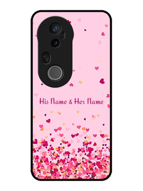 Custom Vivo T4 Ultra 5G Custom Metal Phone Case - Floating Hearts Design