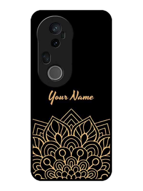 Custom Vivo T4 Ultra 5G Custom Metal Phone Case - Golden Mandala Design