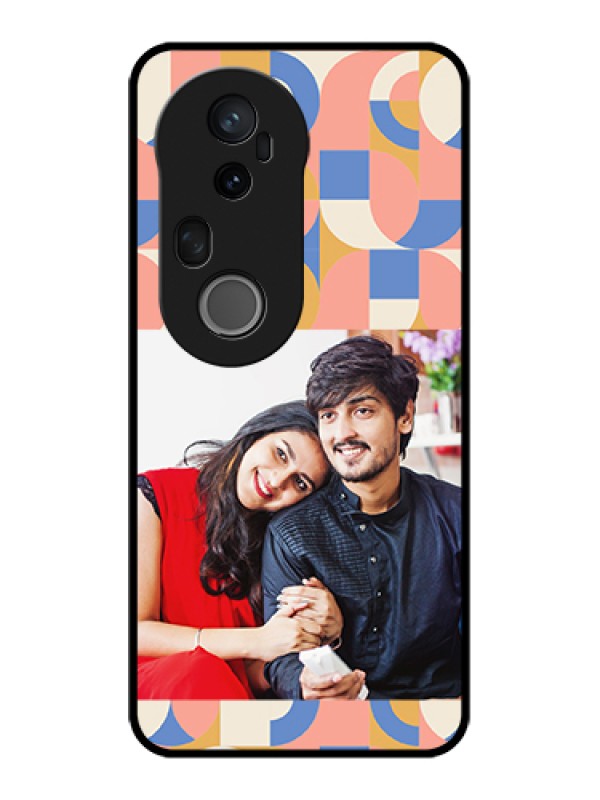 Custom Vivo T4 Ultra 5G Custom Metal Phone Case - Semi - Circle Maze Pattern Design