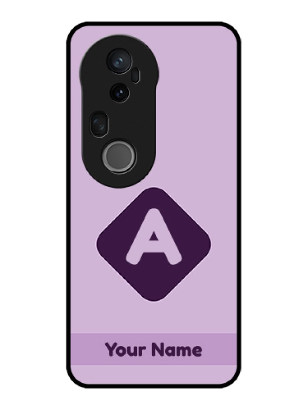 Custom Vivo T4 Ultra 5G Custom Metal Phone Case - Custom Letter In Curved Badge Design