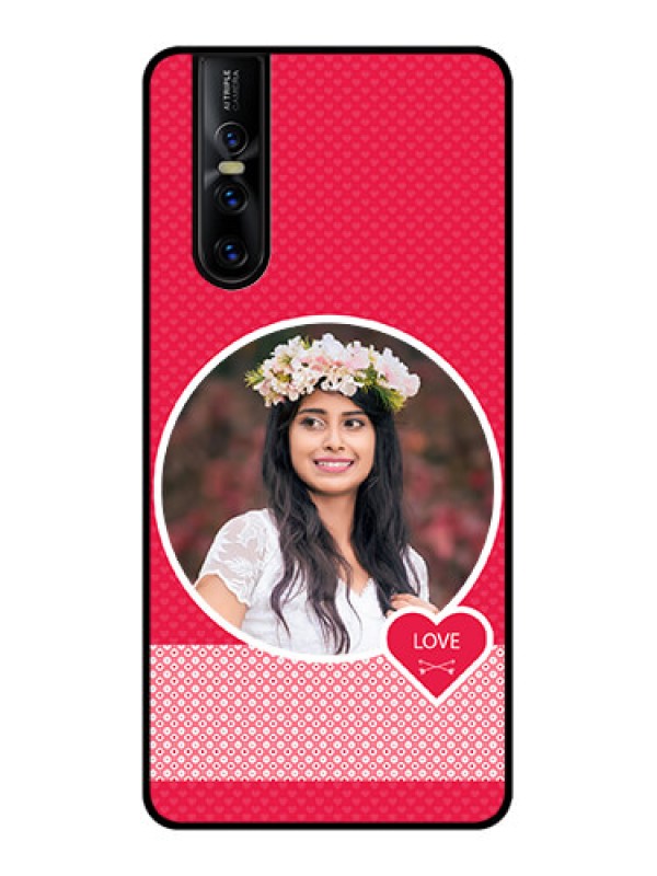 Custom Vivo V15 Pro Custom Metal Phone CasePink Color Pattern Design