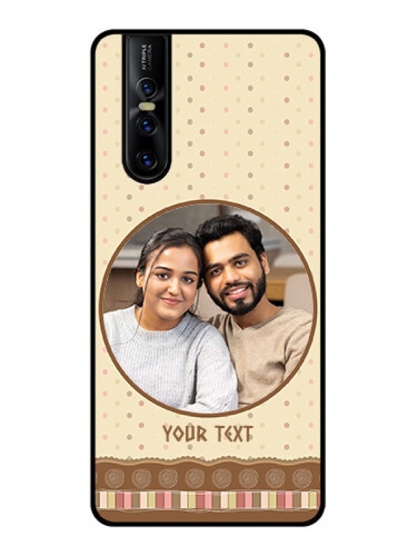 Custom Vivo V15 Pro Custom Metal Phone CaseBrown Dotted Mobile Case Design