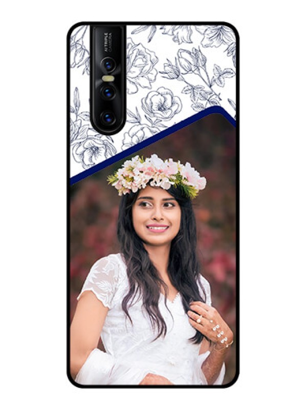 Custom Vivo V15 Pro Custom Metal Phone CaseClassy Floral Design