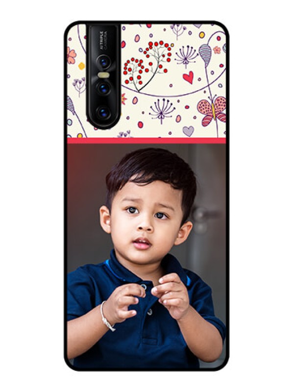 Custom Vivo V15 Pro Custom Metal Phone CasePremium Floral Design