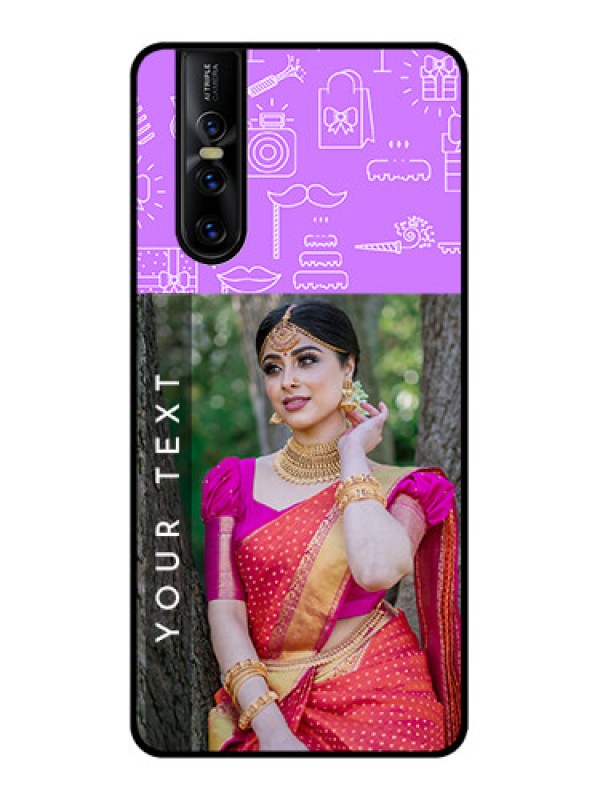 Custom Vivo V15 Pro Custom Metal Phone CaseBirthday Icons Design
