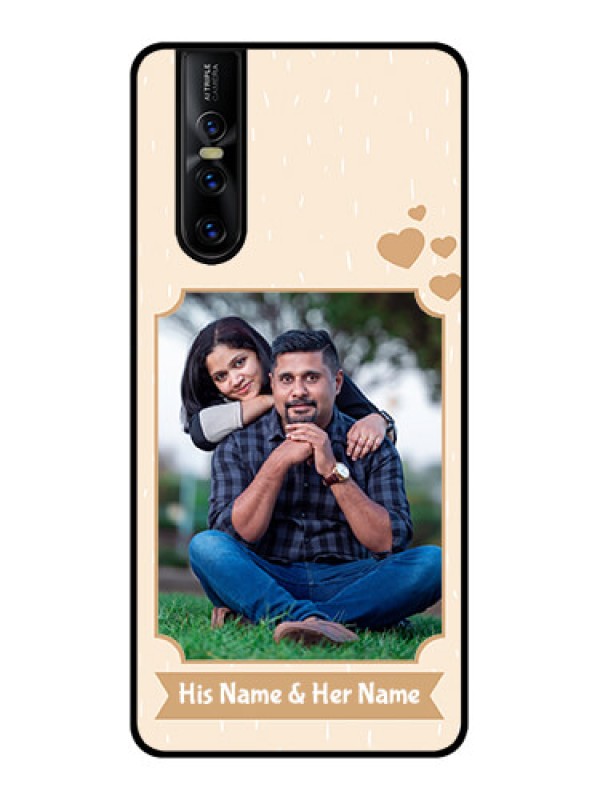 Custom Vivo V15 Pro Custom Metal Phone CaseWith Confetti Love Design